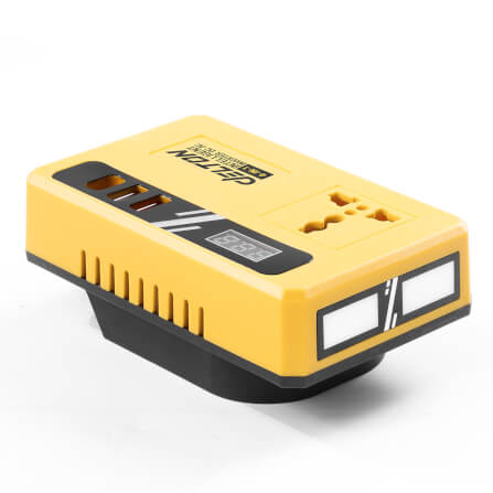 หัวแปลงปลั๊กไฟ (พร้อมแบตเตอรี่) DELTON รุ่น DC-AC150W ULTRAFLEX 20V 4AH_2